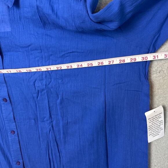 Swimsuits For All Women's Plus Size Swim Cover-Up Royal Blue Size 26/28 NWT - Picture 5 of 10